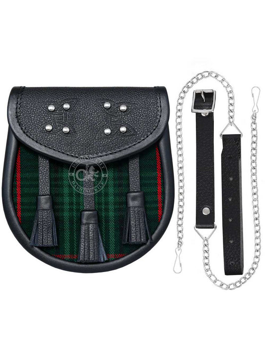 Semi Dress Ross Hunting Tartan Sporran-Kilt Accessory for Men’s