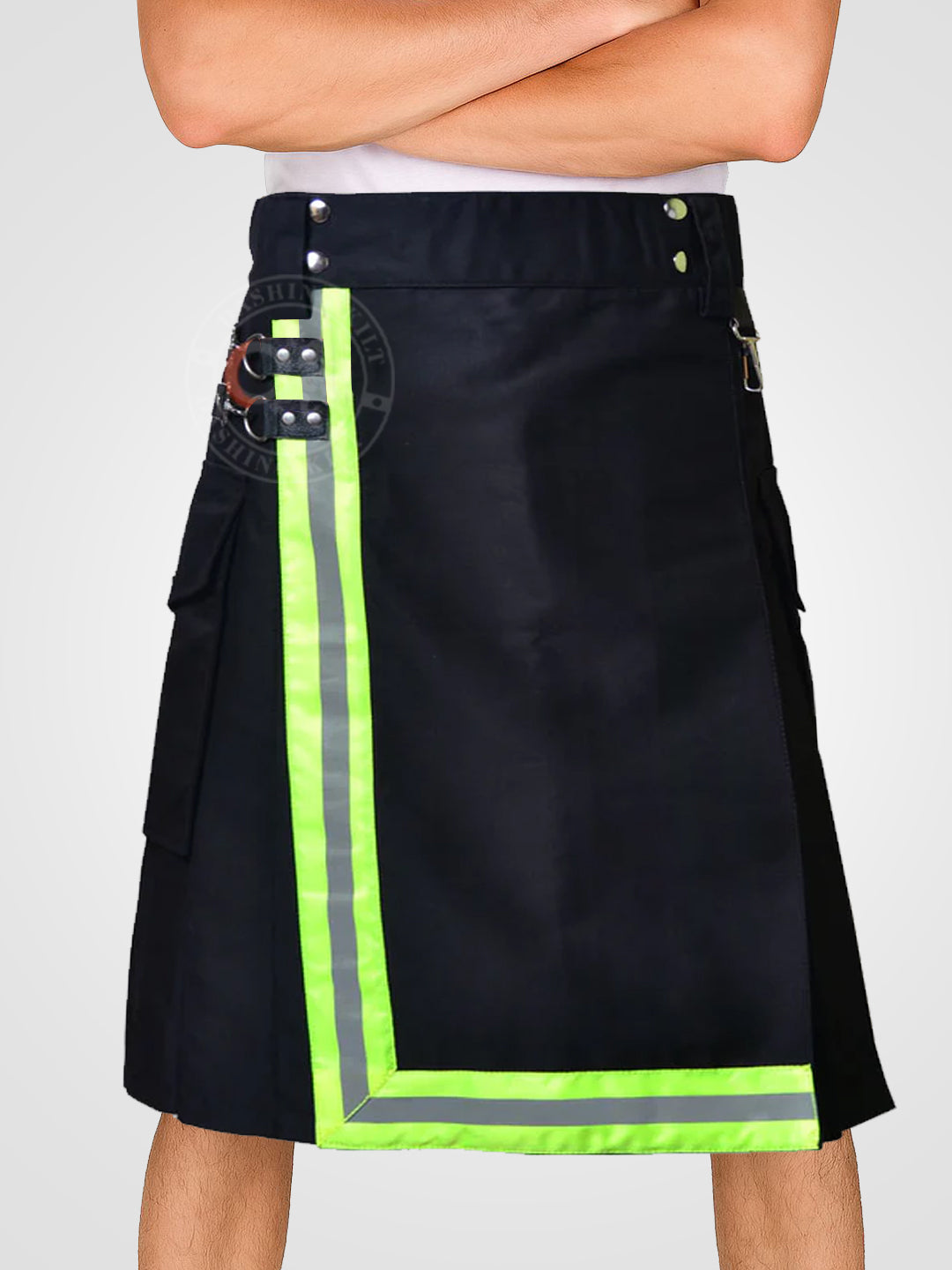 Black Firefighter Utility Working Kilt