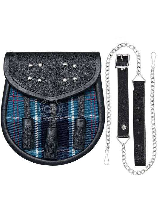 Semi Dress Ross US Navy Tartan Sporran-Kilt Accessory for Men’s