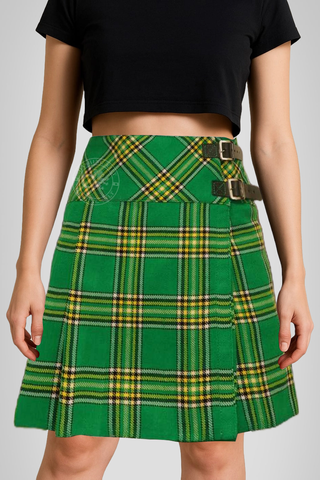 Women’s 16 inches National Irish Green Tartan Billi Kilt Skirt