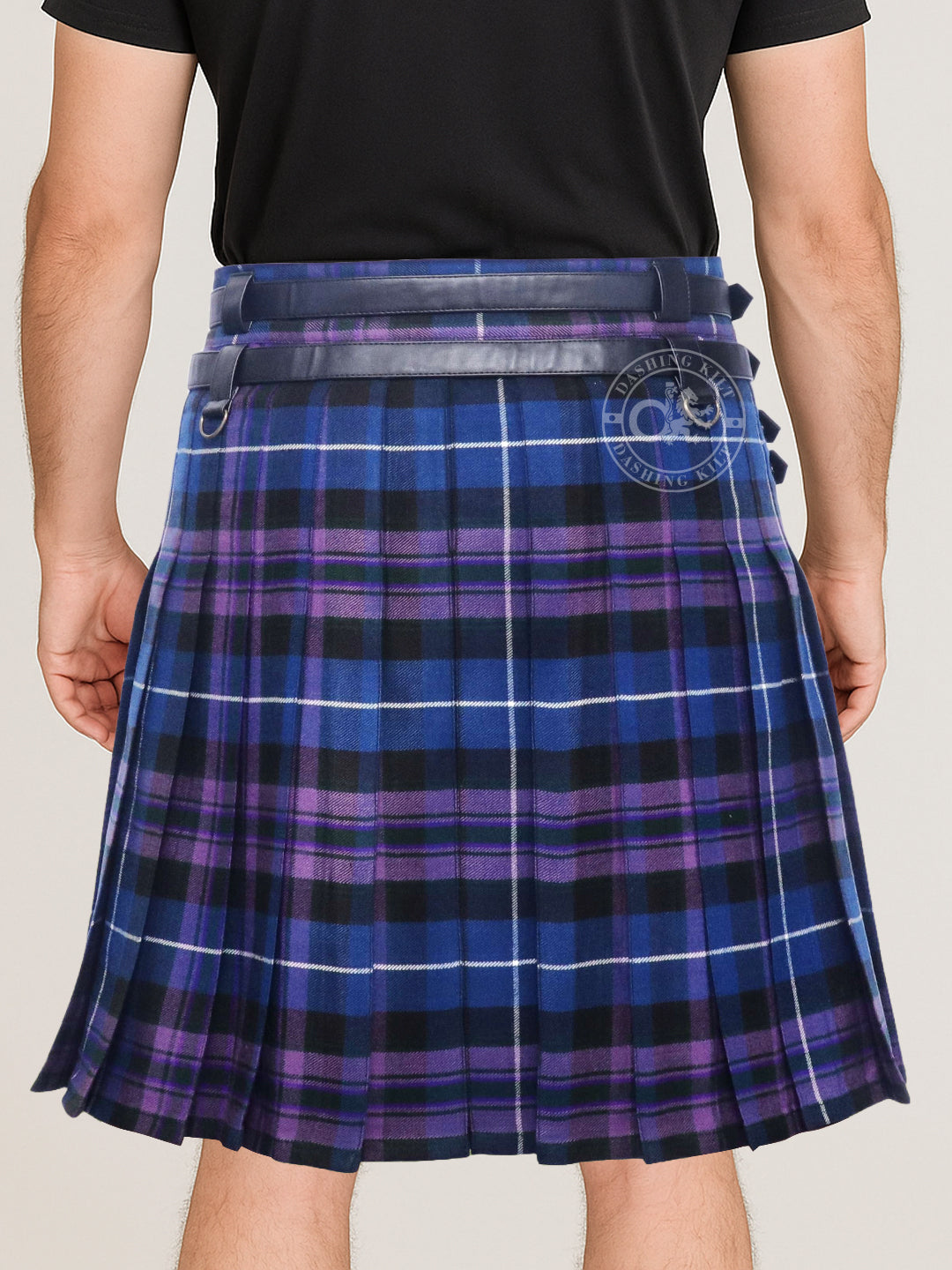 Adjustable 16oz Pride of Scotland Tartan Utility Kilt for Men With Front Detachable Pocket