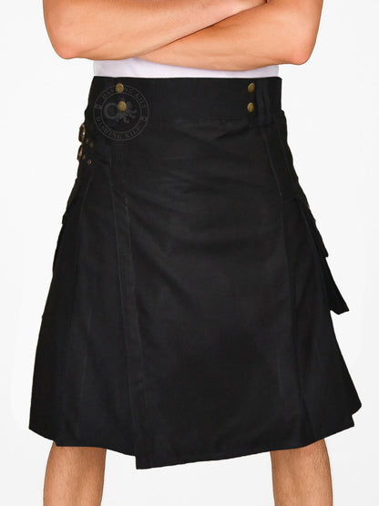 Black Utility Working Kilt