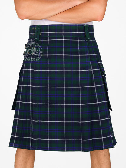 Blue Douglas Tartan 16oz Utility Kilt for Men