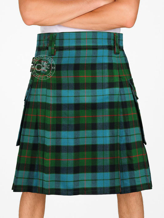 Gunn Ancient Tartan 16oz Utility Kilt for Men