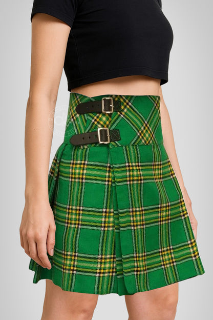 Women’s 16 inches National Irish Green Tartan Billi Kilt Skirt