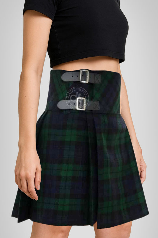 Women’s 16 inches Black Watch Tartan Billi Kilt Skirt