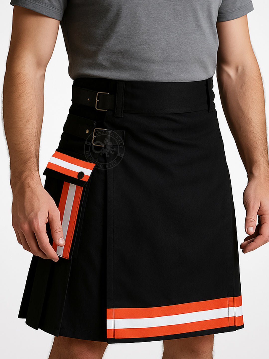 Fireman Leather Straps High Visibility Kilt