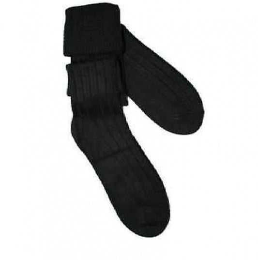Traditional Scottish Black kilt Socks
