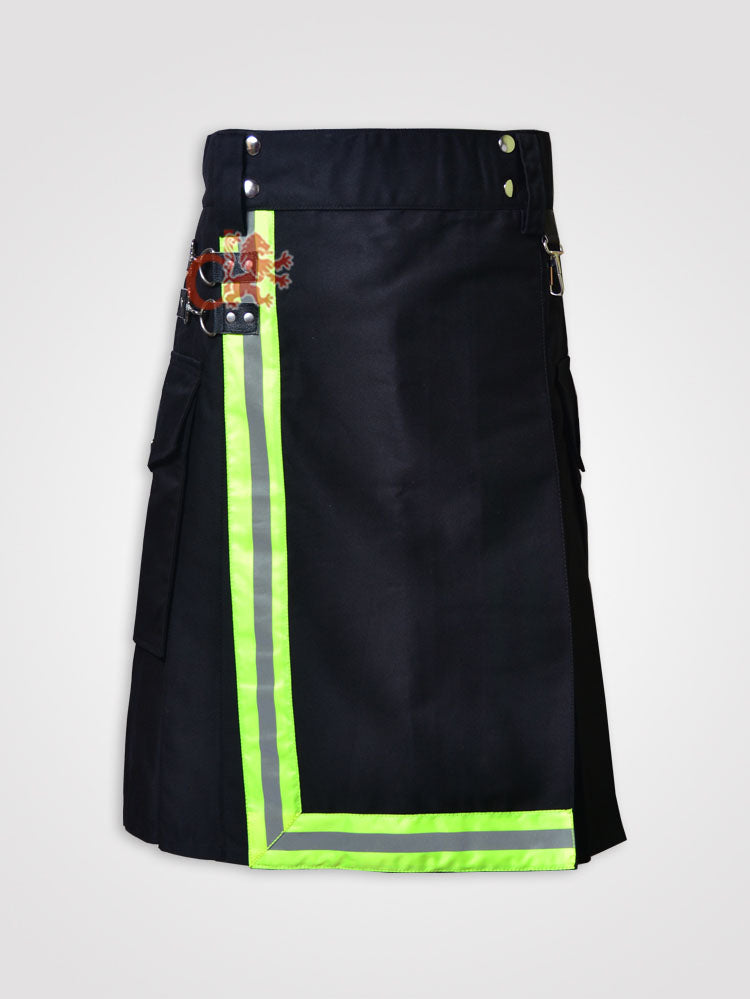 Black Firefighter Utility Working Kilt