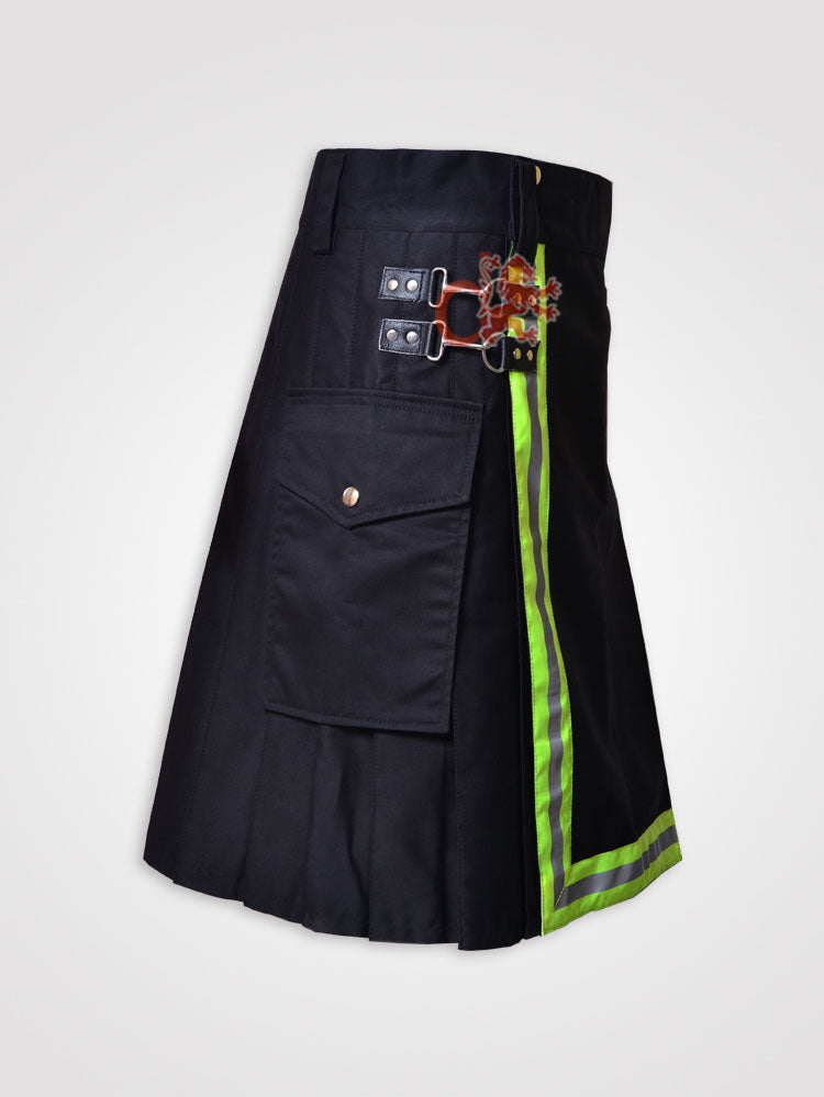 Black Firefighter Utility Working Kilt