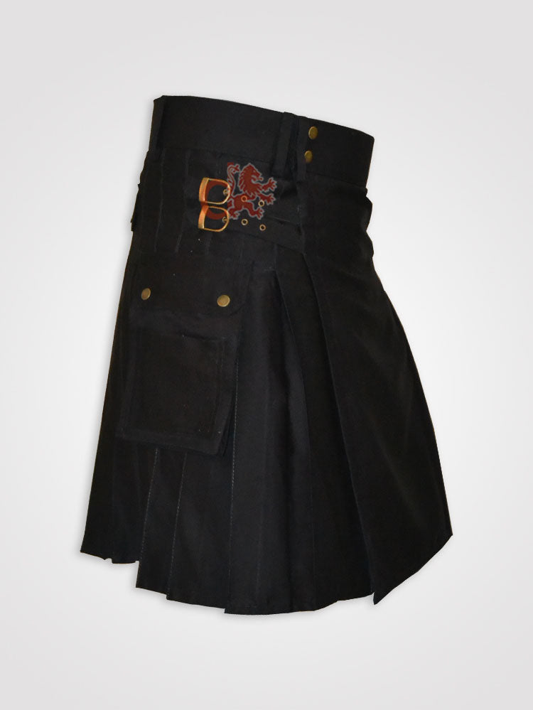 Black Utility Working Kilt