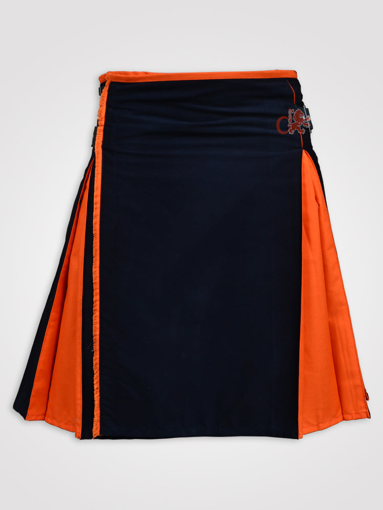 Classic Hybrid Black and Orange Kilt