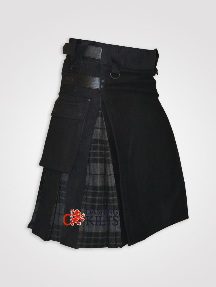 Hybrid Gray Spirit Tartan Dashing Kilt