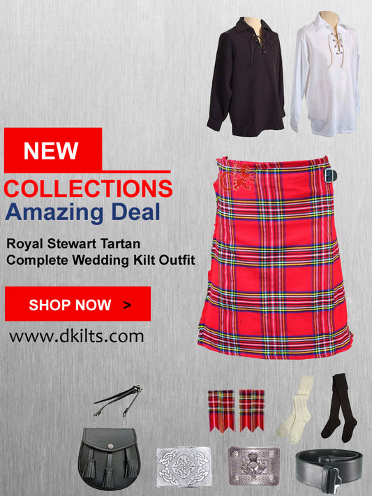 Royal Stewart Tartan Complete Wedding Kilt Outfit